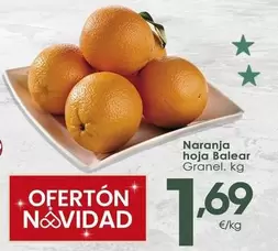 Oferta de Naranja Hoja Balear por 1,69€ en Eroski