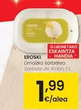 Oferta de Eroski - Sorbete De Limon por 1,99€ en Eroski