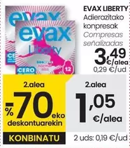 Oferta de Evax Liberty - Compresas  por 3,49€ en Eroski