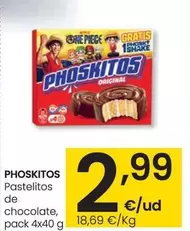 Oferta de Phoskitos - Pastelitos De Chocolate por 2,99€ en Eroski