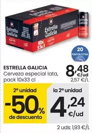 Oferta de Estrella Galicia - Cerveza Especial  por 8,48€ en Eroski