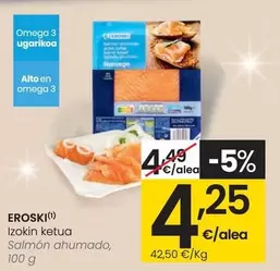 Oferta de Eroski - Salmon Ahumado por 4,25€ en Eroski