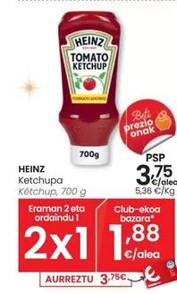 Oferta de Heinz - Kétchup por 3,75€ en Eroski