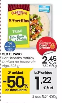 Oferta de Old El Paso - Tortillas De Harina De Trigo por 2,45€ en Eroski