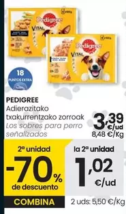 Oferta de Pedigree - Los Sobres Para Perro Senalizados por 3,39€ en Eroski