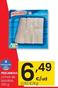 Oferta de Pescanova - Lomos De Bacalao por 6,49€ en Eroski