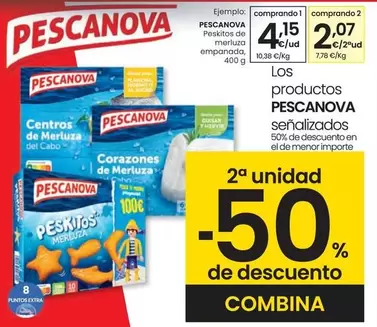 Oferta de Pescanova -  Preskitos De Merluza Empanado por 4,15€ en Eroski