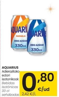 Oferta de Aquarius - Bebidas Isotonicas por 0,8€ en Eroski