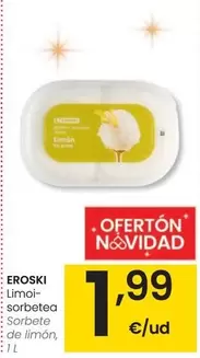 Oferta de Eroski - Sorbete De Limon por 1,99€ en Eroski