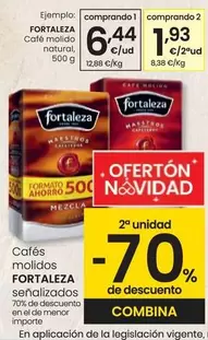 Oferta de Fortaleza - Café Molido Natural por 6,44€ en Eroski