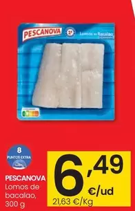 Oferta de Pescanova - Lomos De Bacalao por 6,49€ en Eroski