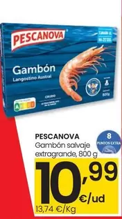 Oferta de Pescanova - Gambon Salvaje Extragrande por 10,99€ en Eroski