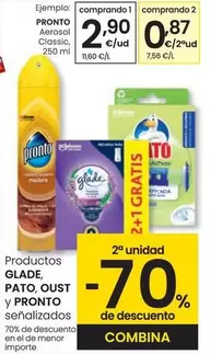 Oferta de Pronto - Aerosol Classic por 2,9€ en Eroski