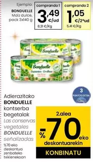 Oferta de Bonduelle - Maíz Dulce por 3,49€ en Eroski