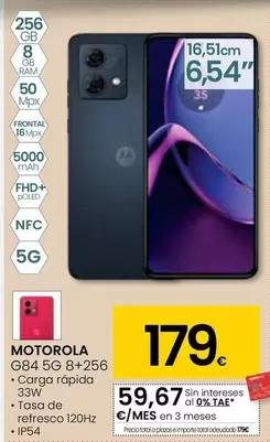 Oferta de Motorola - G84 5G 8+256 por 179€ en Eroski