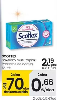 Oferta de Scottex - Pañuelos De Bolsillo por 2,19€ en Eroski