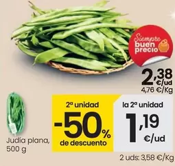 Oferta de Judia Plana por 2,38€ en Eroski