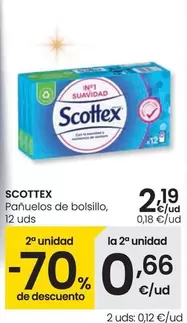 Oferta de Scottex - Pañuelos De Bolsillo por 2,19€ en Eroski