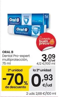 Oferta de Oral B - Dental Pro-Expert Multiproteccion por 3,09€ en Eroski