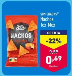 Oferta de Sun Snack - Nachos Tex-Mex por 0,69€ en ALDI