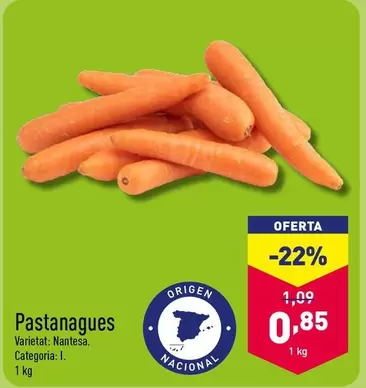 Oferta de Origen - Pastanagues por 0,85€ en ALDI