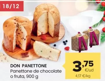 Oferta de Don Panettone - Panettone De Chocolate O Fruta por 3,75€ en Autoservicios Familia