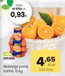 Oferta de Naranja Para Zumo por 4,65€ en Autoservicios Familia