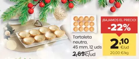 Oferta de Tartaleta Neutra por 2,1€ en Autoservicios Familia