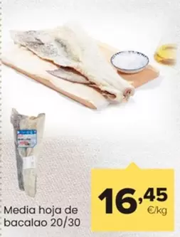 Oferta de Media Hoja De Bacalao 20/30 por 16,45€ en Autoservicios Familia