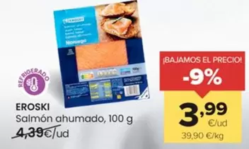 Oferta de Eroski - Salmon Ahumado por 3,99€ en Autoservicios Familia