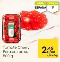 Oferta de Tomate Cherry Pera En Rama por 2,49€ en Eroski