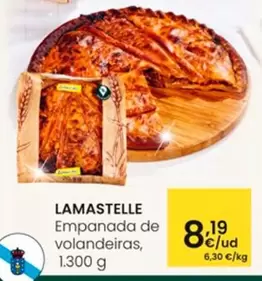 Oferta de Lamastelle - Empanada De Volandeiras por 8,19€ en Eroski