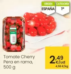 Oferta de Tomate Cherry Pera En Rama por 2,49€ en Eroski