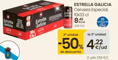 Oferta de Estrella Galicia - Cerveza Especial por 8,45€ en Eroski