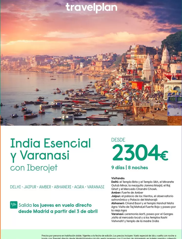 Oferta de Travelplan - India Esencial Y Varanasi por 2304€ en Travelplan