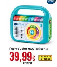 Oferta de Vtech - Reproductor Musical Canta por 39,99€ en Froiz