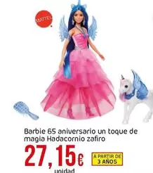 Oferta de Mattel - Barbie 65 Aniversario Un Toque De Magia por 27,15€ en Froiz