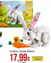 Oferta de Blanco - Creator Conejo por 17,99€ en Froiz