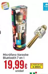 Oferta de Cefa Toys - Micrófono Karaoke Bluetooth 7 En 1 por 19,99€ en Froiz