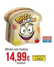 Oferta de Mixto Con Huevo por 14,99€ en Froiz