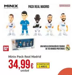 Oferta de Bandai - Minix Pack Real Madrid por 34,99€ en Froiz