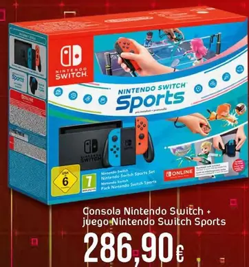 Oferta de Nintendo - Consola Switch Juego Switch Sports por 286,9€ en Froiz