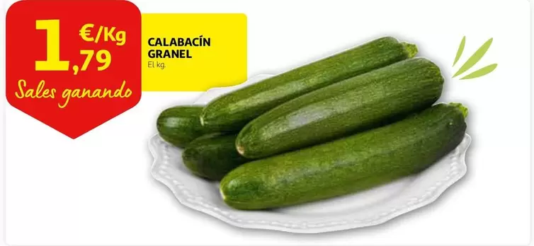 Oferta de Calabacín Granel por 1,79€ en Alcampo