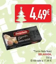 Oferta de Delaviuda - Turrón Nata Nuez por 4,49€ en Masymas