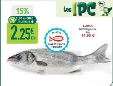 Oferta de Rios - Lubina por 2,25€ en Masymas