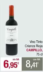 Oferta de Campillo - Vino Tinto Crianza Rioja por 6,95€ en Masymas