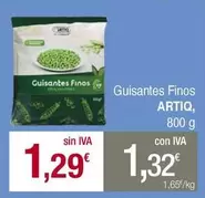 Oferta de Artiq - Guisantes Finos por 1,29€ en Masymas