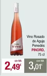 Oferta de Pinord - Vino Rosado De Aguja Penedes por 2,49€ en Masymas