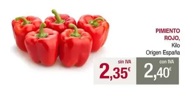 Oferta de Origen - Pimiento Rojo por 2,35€ en Masymas