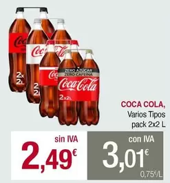 Oferta de Coca-Cola - Varios Tipos por 2,49€ en Masymas